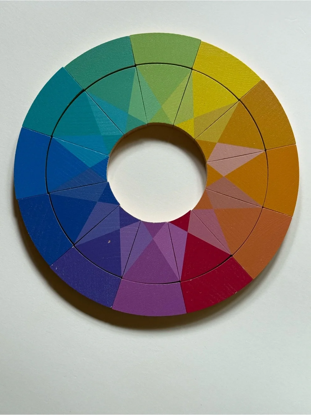 Lovevery Wooden Color Wheel Puzzle & Bag - Incomplete Set